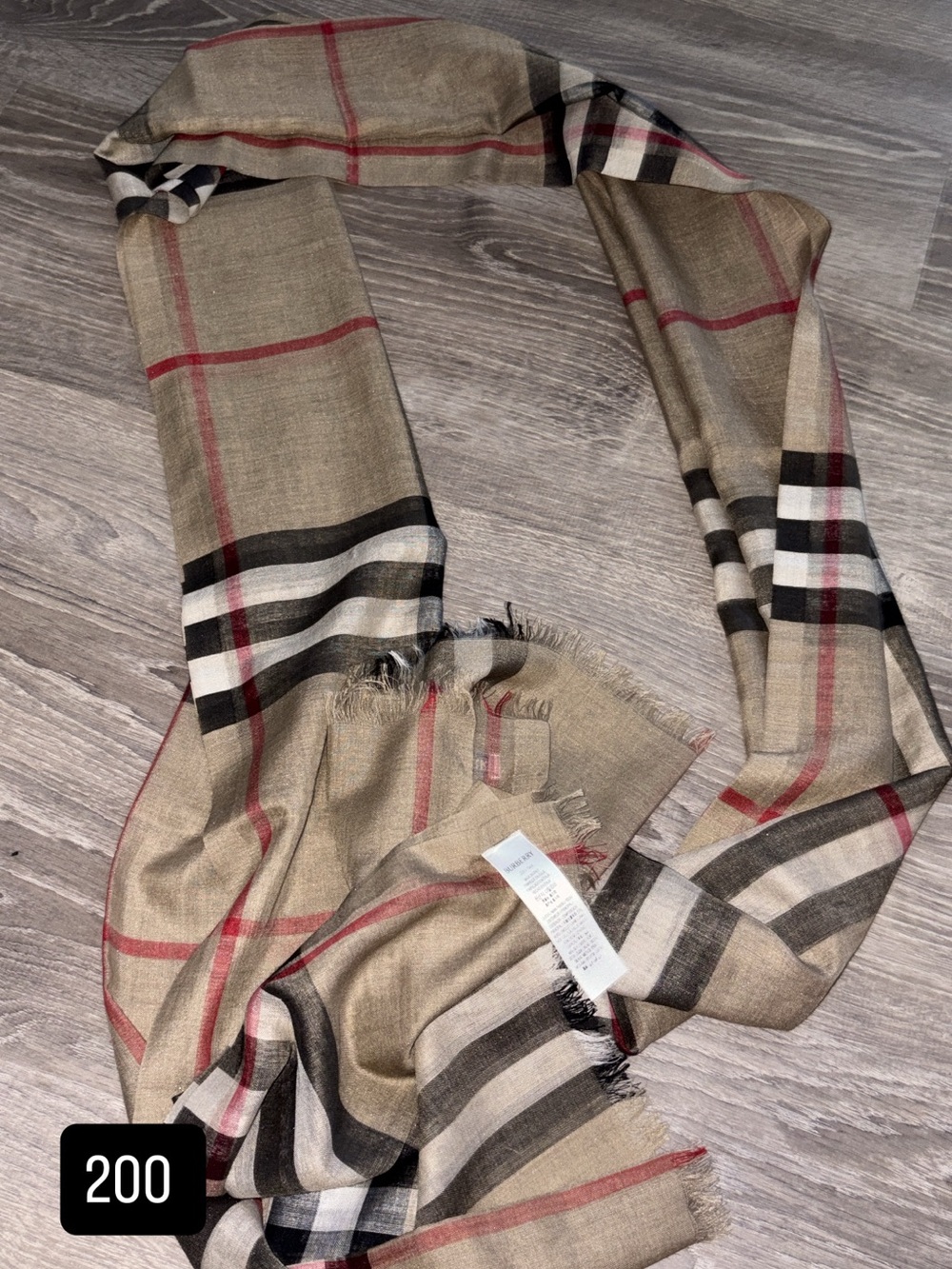 Burberry Classic Plaid Men's Scarf - Beige Red Black